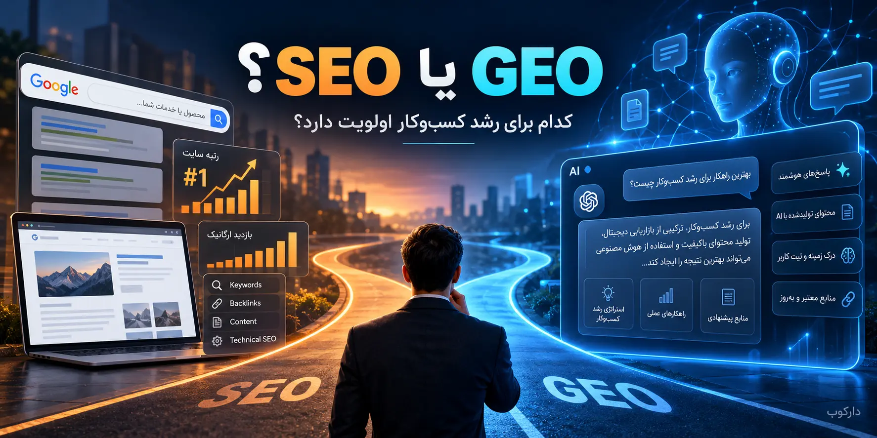 SEO یا GEO؟ کدام برای کسب و کارها اولویت دارد؟
